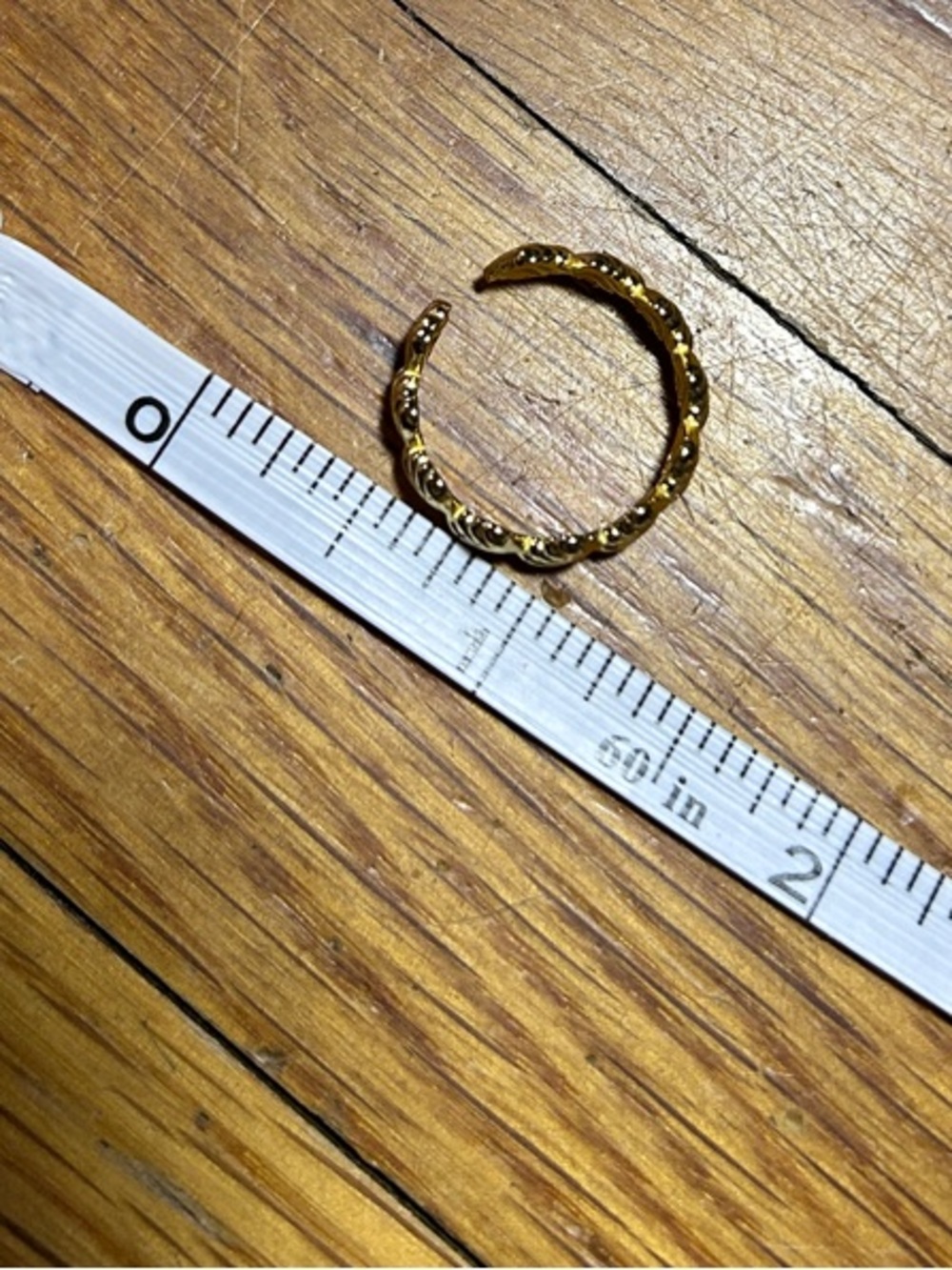 3/$25 Gold Seashell Pattern Stackable Ring - Picture 6 of 8
